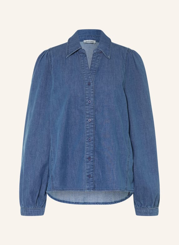MORE & MORE Jeansbluse BLAU