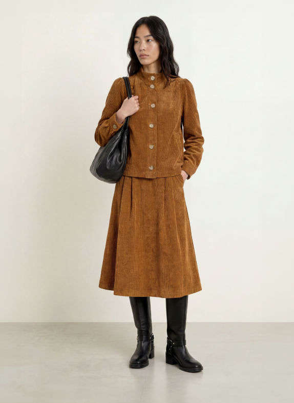 MORE & MORE Corduroy jasje COGNAC