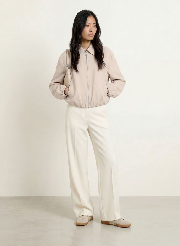 MORE & MORE Sweatjacke BEIGE