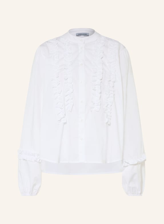 MORE & MORE Bluse mit Rüschen WEISS