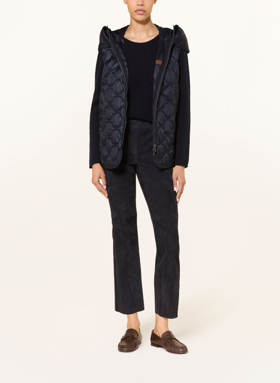 LUISA CERANO Quilted vest DARK BLUE