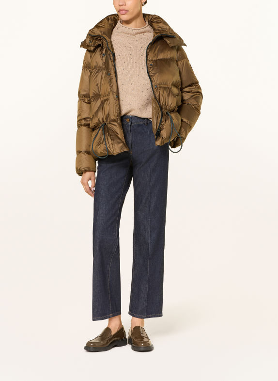 LUISA CERANO Down jacket COGNAC