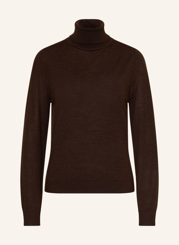 LUISA CERANO Rollkragenpullover DUNKELBRAUN