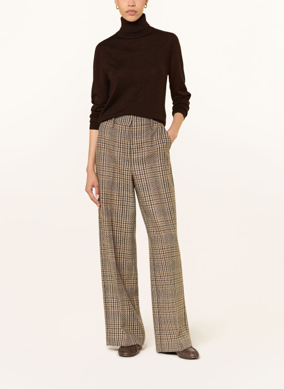 LUISA CERANO Rollkragenpullover DUNKELBRAUN