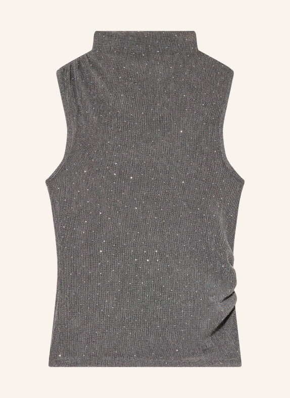 LUISA CERANO Top with decorative beads GRAY