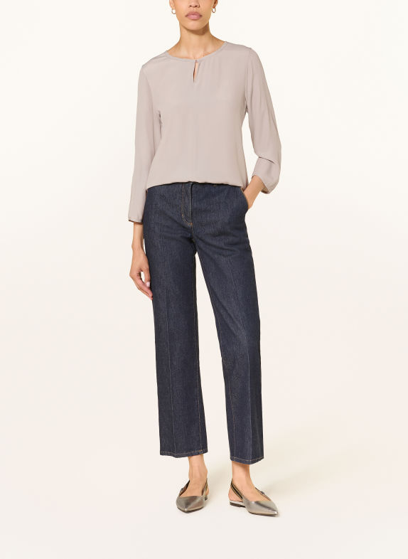 LUISA CERANO Blusenshirt im Materialmix mit 3/4-Arm TAUPE