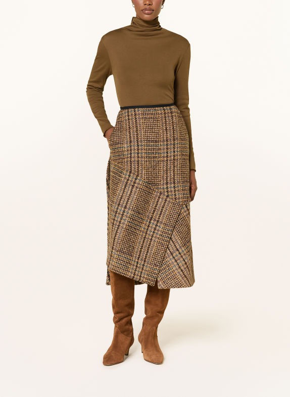 LUISA CERANO Turtleneck top BROWN