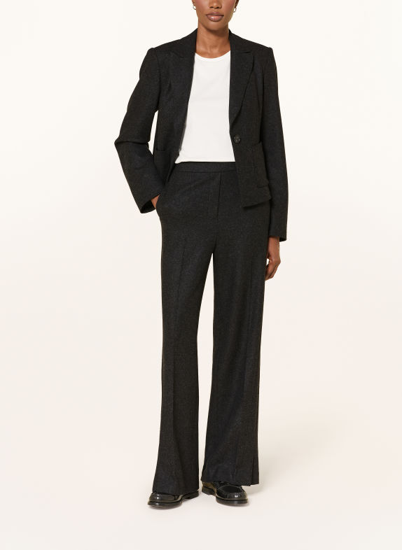 LUISA CERANO Marlenehose aus Flanell DUNKELGRAU