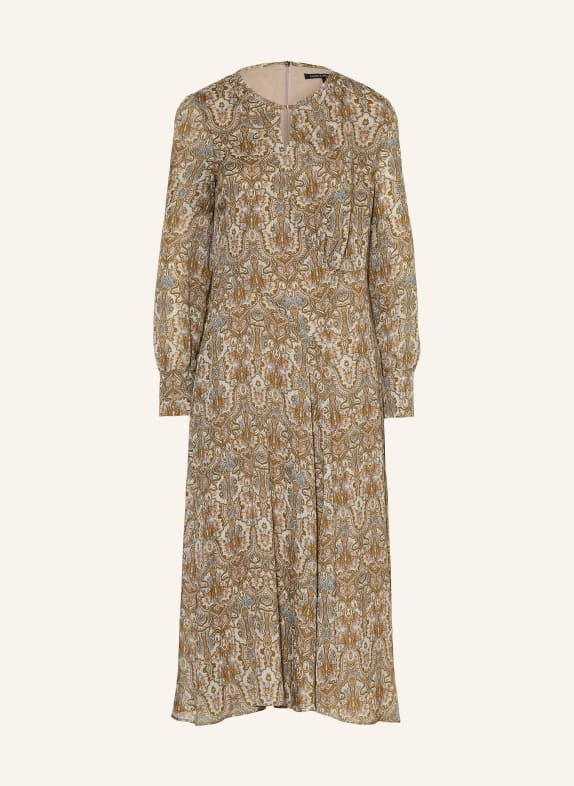 LUISA CERANO Dress with sequined trim OLIVE / SALMON / LIGHT BLUE