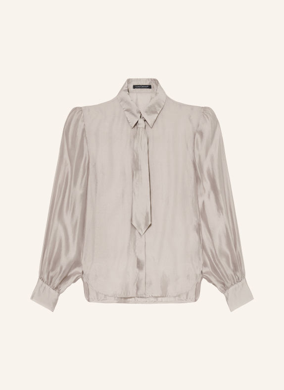 LUISA CERANO Shirt blouse with a detachable Tie TAUPE