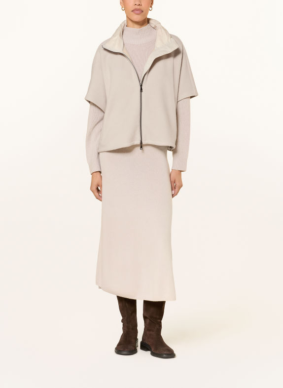 LUISA CERANO Cape mit Blende HELLGRAU
