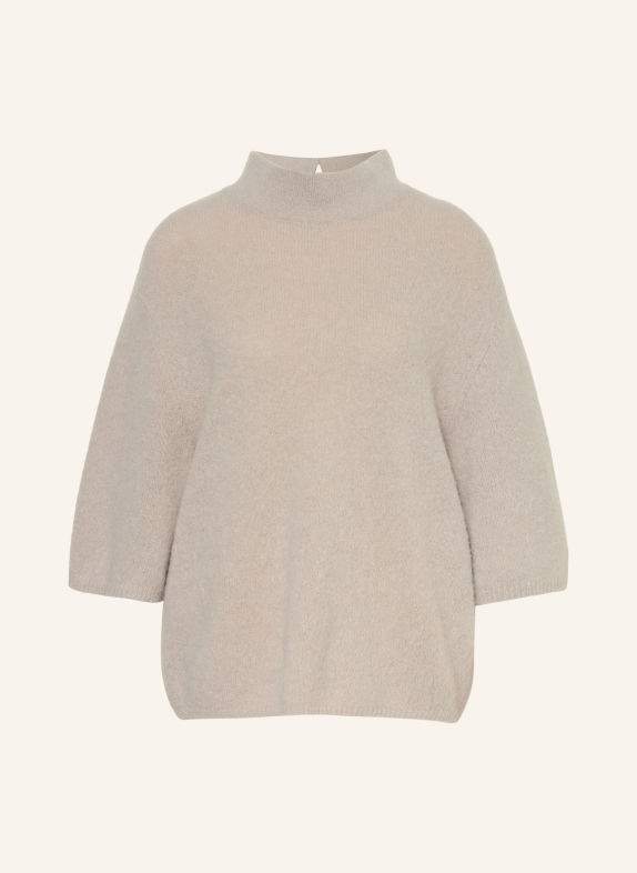 LUISA CERANO 3/4-sleeve sweater made of alpaca TAUPE