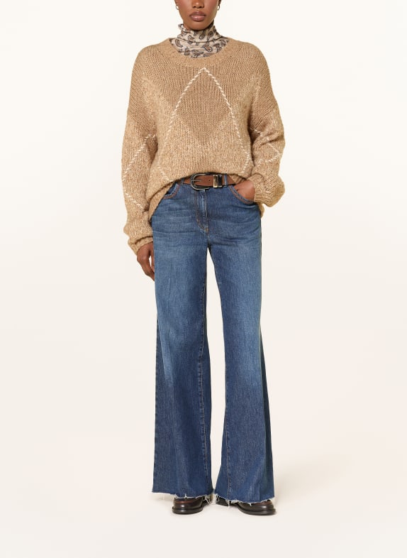 LUISA CERANO Pull BEIGE / CRÈME