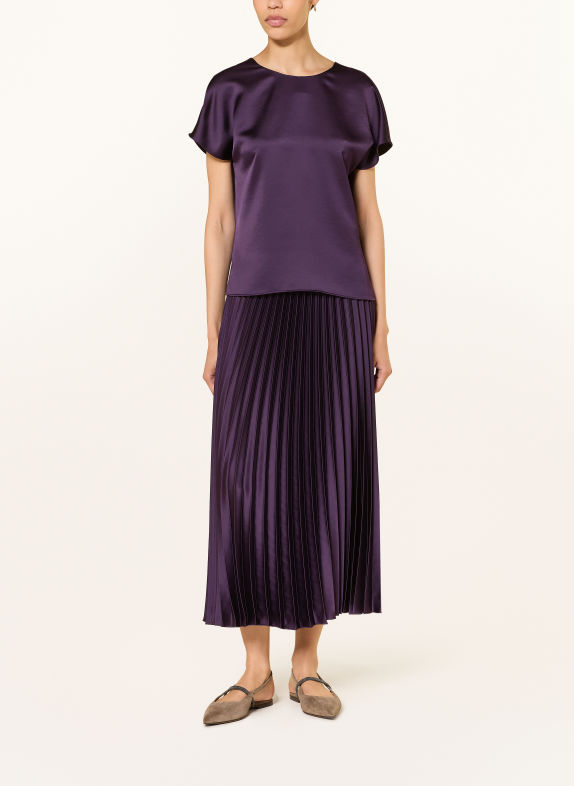 LUISA CERANO Pleated skirt DARK PURPLE