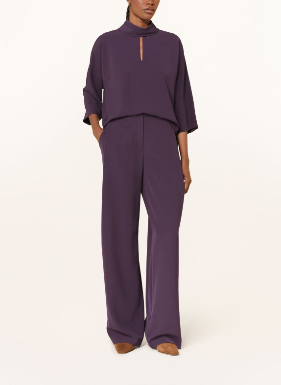 LUISA CERANO Wide-leg trousers DARK PURPLE