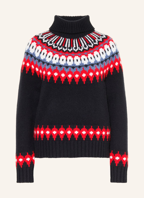 BOGNER Rollkragenpullover INGRID-2 DUNKELBLAU / ROT / WEISS