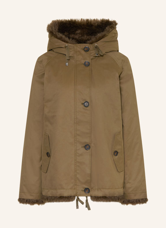 MILESTONE Parka MSTASSIA met imitatiebont OLIJF