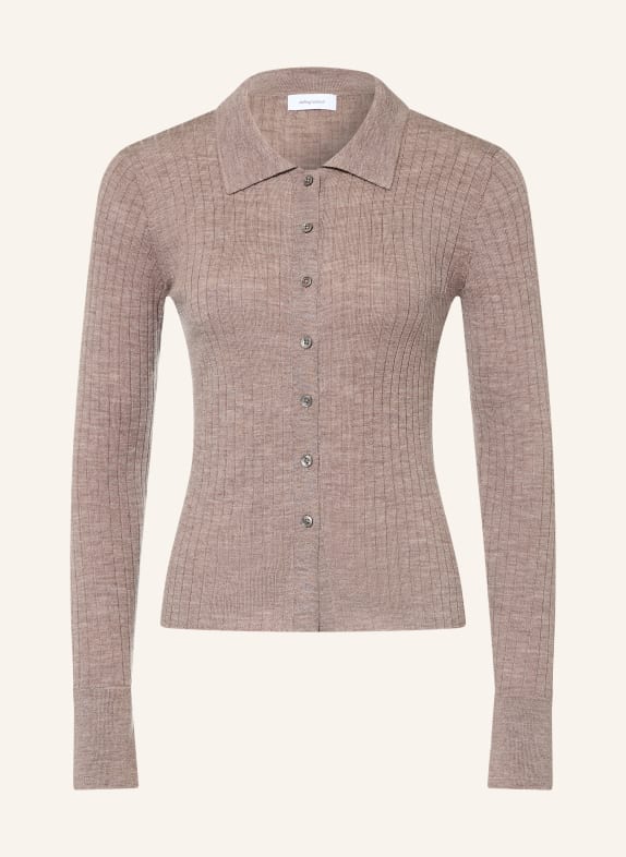 darling harbour Gilet en laine mérinos STONE MELANGE