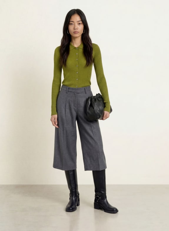 darling harbour Strickjacke aus Merinowolle Tea Green