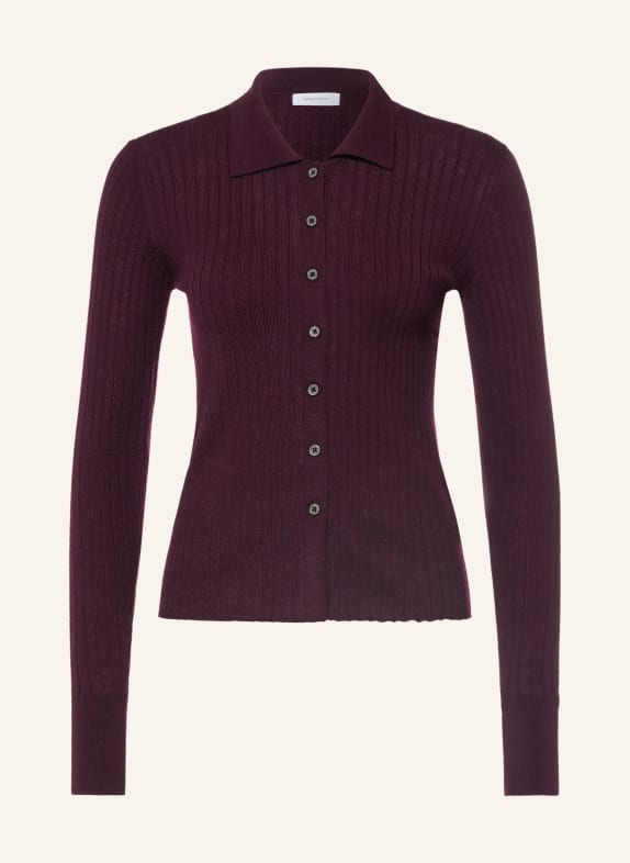 darling harbour Gilet en laine mérinos PLUM