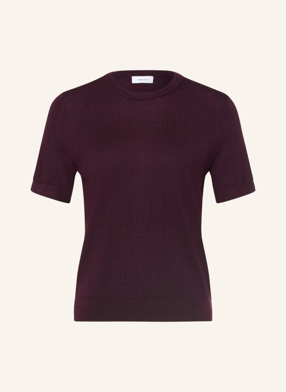 darling harbour Haut en maille en laine mérinos PLUM