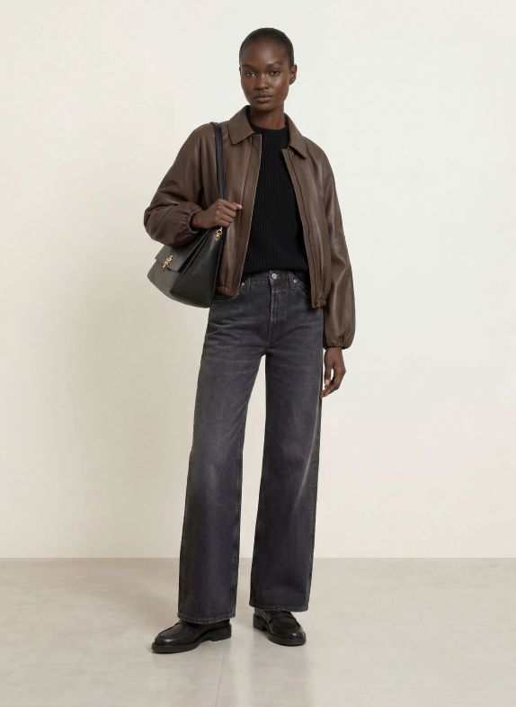 lilienfels 3/4-sleeve sweater with cashmere BLACK