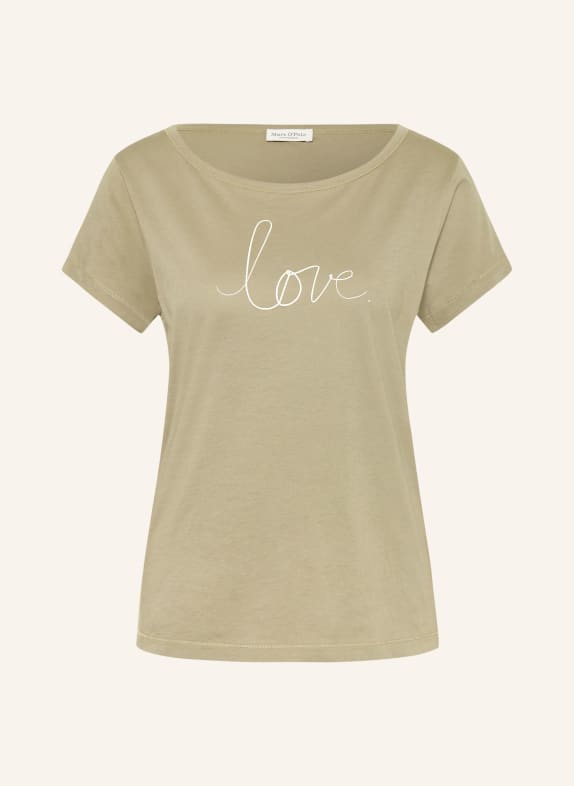 Marc O'Polo T-shirt OLIWKOWY / BIAŁY