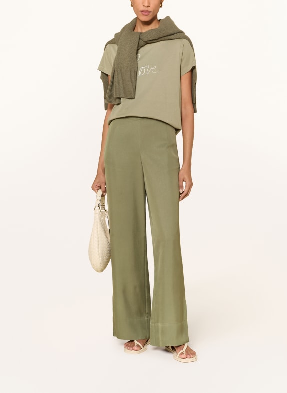 Marc O'Polo T-Shirt OLIV / WEISS