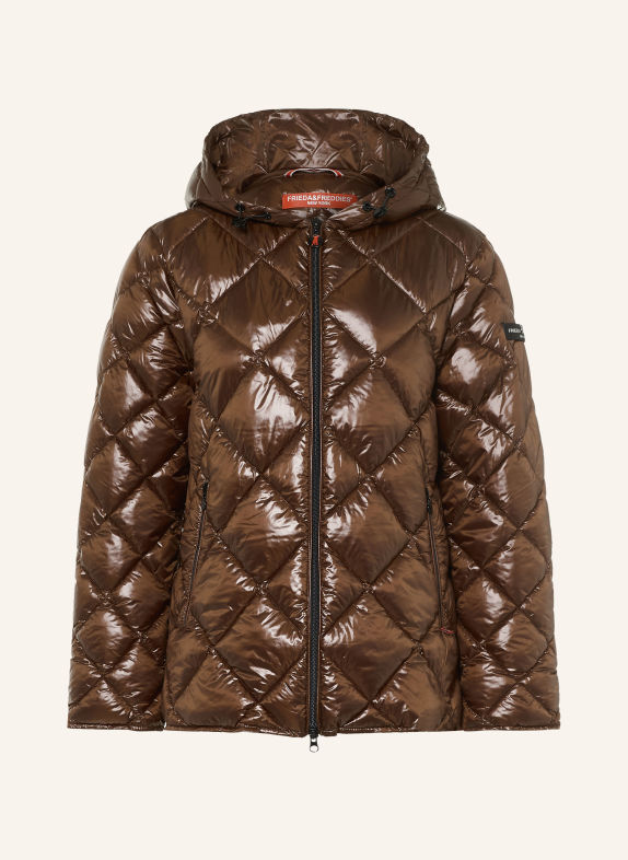 FRIEDA & FREDDIES FINJA Quilted Jacket DARK BROWN
