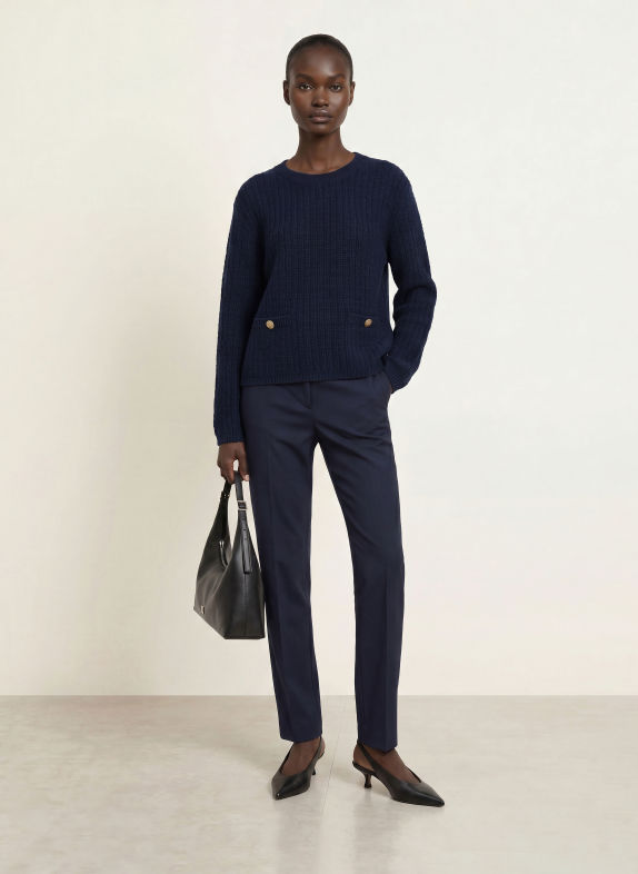 lilienfels Cashmere sweater DARK BLUE