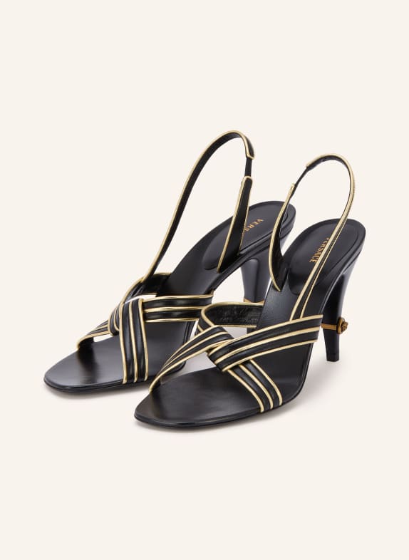 VERSACE Sandaletten SCHWARZ / GOLD