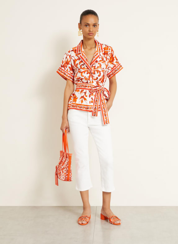 DOLCE & GABBANA Shopper ATENE met etui ORANJE / ECRU