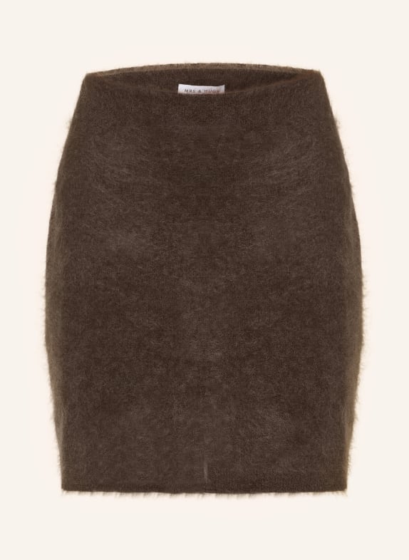 MRS & HUGS Cashmere knit skirt DARK BROWN