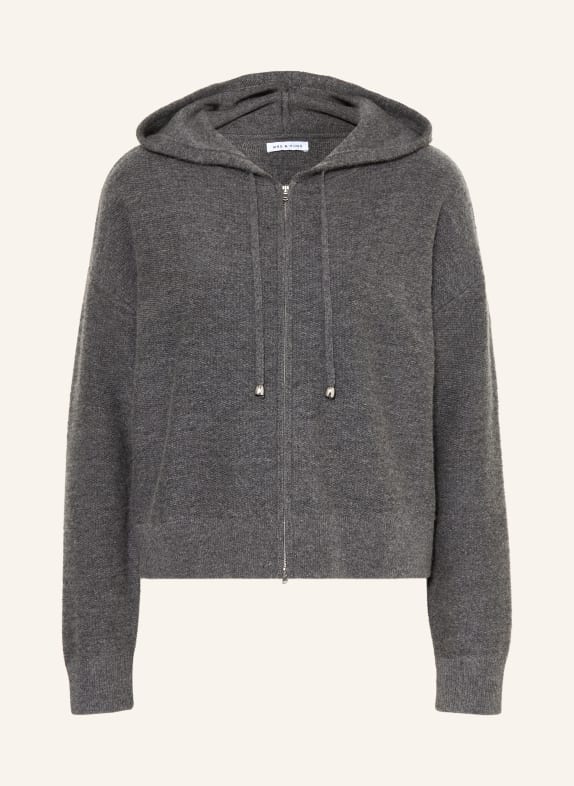 MRS & HUGS Strickjacke mit Cashmere GRAU