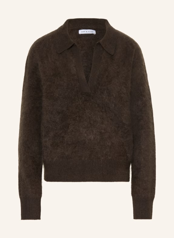 MRS & HUGS Cashmere Sweater DARK BROWN