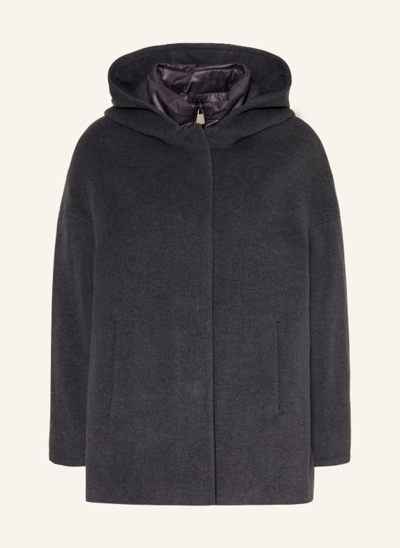 ICONS CINZIA ROCCA Jacket with removable trim DARK GRAY