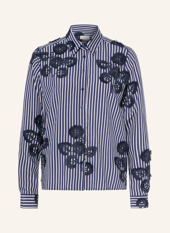 MILANO ITALY Shirt blouse DARK BLUE / WHITE