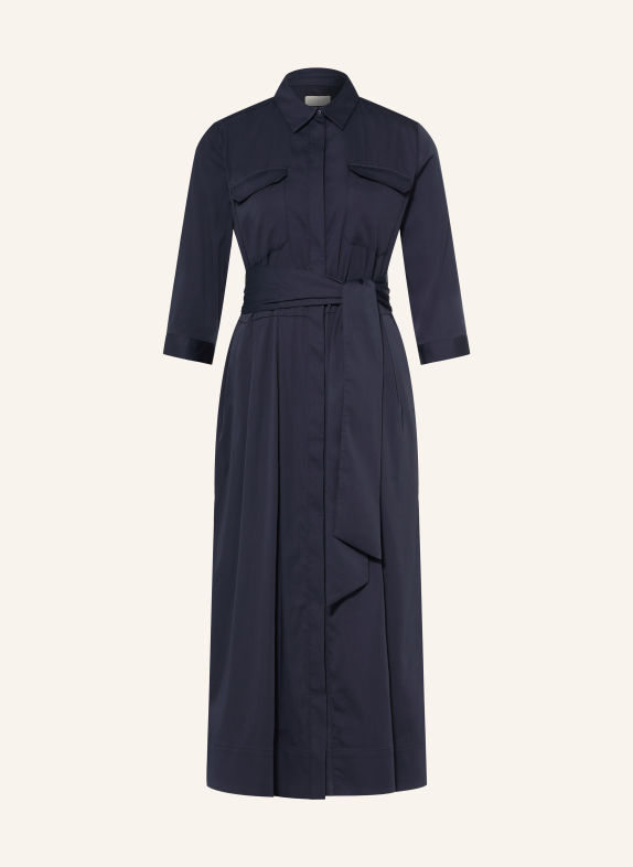 MILANO ITALY Hemdblusenkleid mit 3/4-Arm DUNKELBLAU