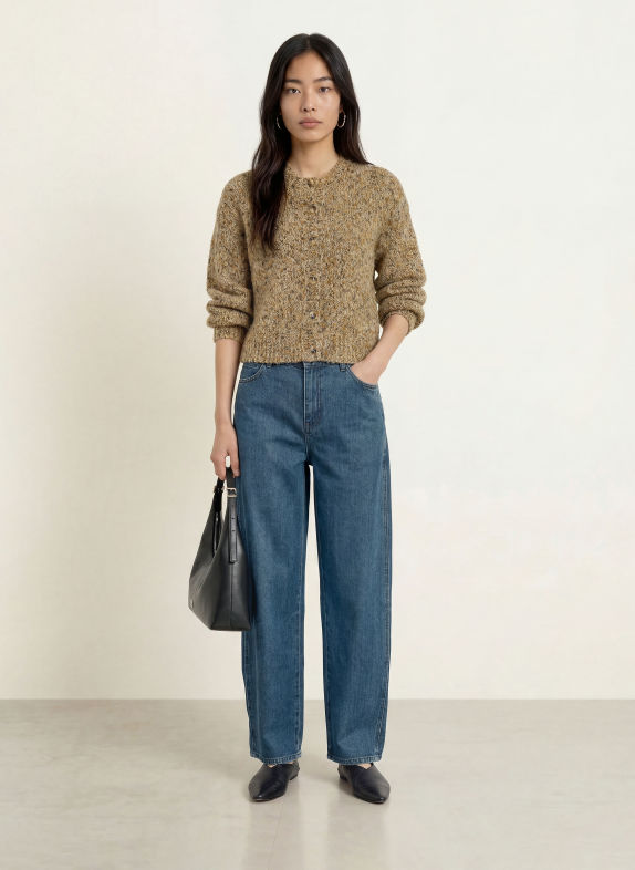SELECTED Vest CAMEL / BRUIN / ZWART