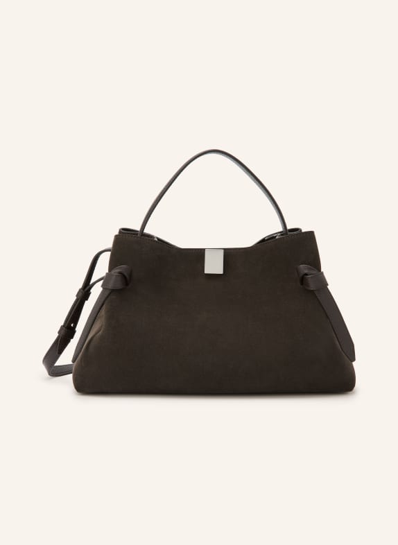 YUZEFI GYOZA Handbag DARK BROWN / SILVER