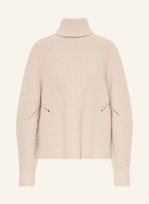 REPEAT Rollkragenpullover mit Cashmere BEIGE