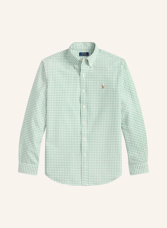 POLO RALPH LAUREN Hemd Custom Fit HELLGRÜN / WEISS