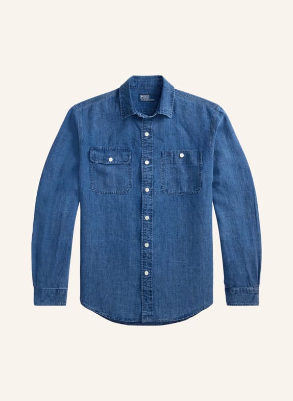 POLO RALPH LAUREN Chemise en lin coupe classique effet délavé BLEU