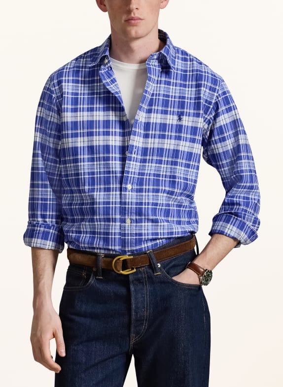 POLO RALPH LAUREN Koszula oxfordzka Custom Fit NIEBIESKI / JASNONIEBIESKI / BIAŁY