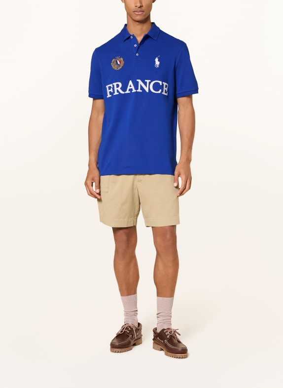 POLO RALPH LAUREN Piqué-Poloshirt Classic Fit BLAU / WEISS