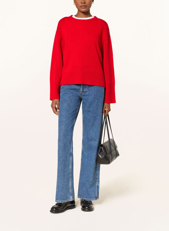 MRS & HUGS Pullover mit Cashmere ROT