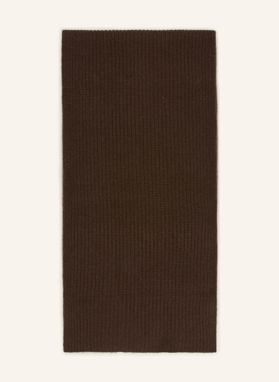 MRS & HUGS Schal mit Cashmere DUNKELBRAUN