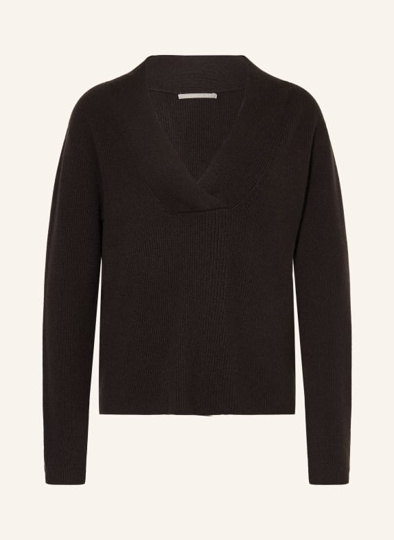 (THE MERCER) N.Y. Cashmere-Pullover DUNKELBRAUN