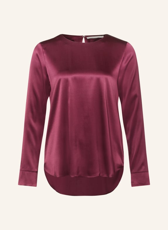 (THE MERCER) N.Y. Blusenshirt mit Seide DUNKELROT