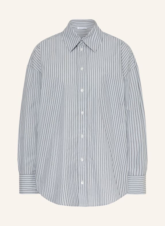 MRS & HUGS Shirt blouse BLUE GRAY / WHITE / BLACK